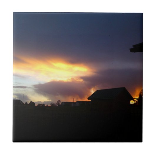 Feuerwache Sonnenuntergang Tile Fliese (Vorderseite)