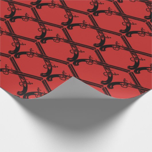 Feuerwaffen Geschenkpapier (Ecke)