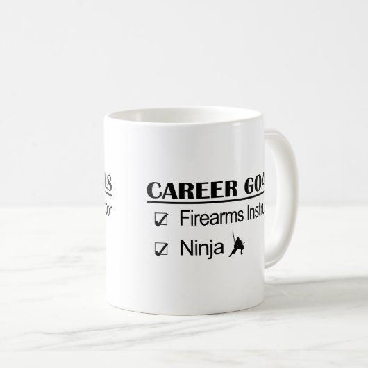 Feuerwaffen-Lehrer - Ninja Karriere Kaffeetasse (VorderseiteRechts)