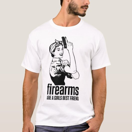 Feuerwaffen sind ein Mädchen-bester Freund-Shirt T-Shirt (Vorderseite)