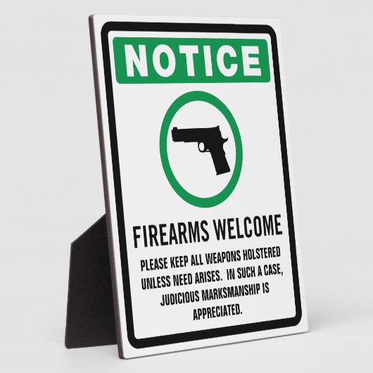 Feuerwaffen Willkommensplattform Fotoplatte (Seite)