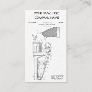 Feuerwaffenzubehörpatent - circa 1934 visitenkarte