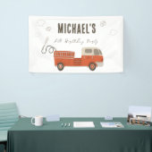 Feuerwagen Geburtstag Willkommen Banner (Messeveranstaltung)