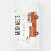 Feuerwagen Geburtstag Willkommen Banner (Vertikal)