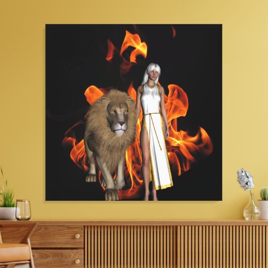 Feuerwanderung Leinwanddruck (Insitu (Wohnzimmer))