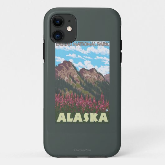 Feuerweed & Mountains - Denali Nat'l Park, Case-Mate iPhone Hülle (Rückseite)