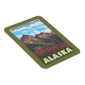 Feuerweed & Mountains - Denali Nat'l Park, Magnet (Rechte Seite)