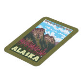 Feuerweed & Mountains - Denali Nat'l Park, Magnet (Linke Seite)