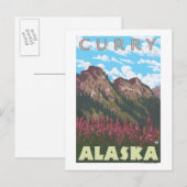 Feuerweh & Berge - Curry, Alaska Postkarte (Vorne/Hinten)