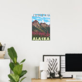 Feuerweh & Berge - Juneau, Alaska Poster (Heimbüro)
