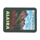 Feuerweh & Berge - Seward, Alaska Magnet (Horizontal)