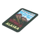 Feuerweh & Berge - Seward, Alaska Magnet (Linke Seite)