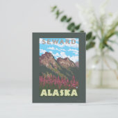 Feuerweh & Berge - Seward, Alaska Postkarte (Stehend Vorderseite)