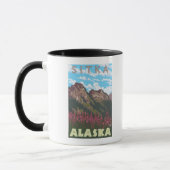 Feuerweh & Berge - Sitka, Alaska Tasse (Links)