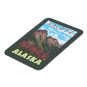 Feuerweh & Berge - Valdez, Alaska Magnet (Linke Seite)
