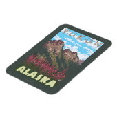 Feuerweh & Berge - Yukon, Alaska Magnet (Linke Seite)