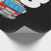 Feuerwehr 3 Jahre alter Feuerwehrmann 3. Geburtsta Geschenkpapier (Ecke)