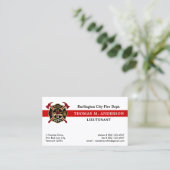Feuerwehr-Abteilung Custom-Logo Fireman Visitenkarte (Stehend Vorderseite)