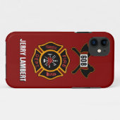 Feuerwehr-Abzeichen-Namen-Schablone Case-Mate iPhone Hülle (Rückseite (Horizontal))