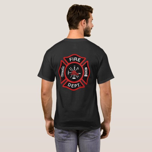 Feuerwehr-Abzeichen T-Shirt (Schwarz voll)