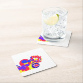 Feuerwehr am 4. Juli Rechteckiger Pappuntersetzer (Vor Ort)