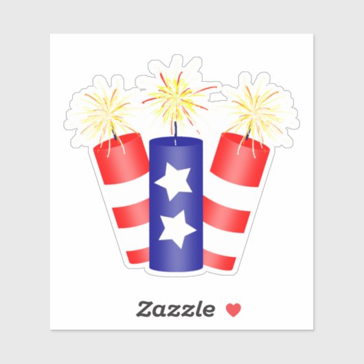 Feuerwehr am Unabhängigkeitstag Aufkleber (Blatt)