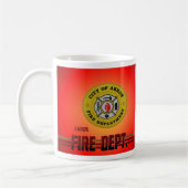 Feuerwehr-Becher Akrons Ohio Kaffeetasse (Links)