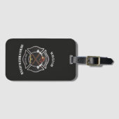 Feuerwehr benutzerdefinierter Textname Gepäckanhänger (Vorderseite (Horizontal))
