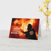 Feuerwehr-Cheffeuerwehrmann Geburtstag Karte (Gelbe Blume)