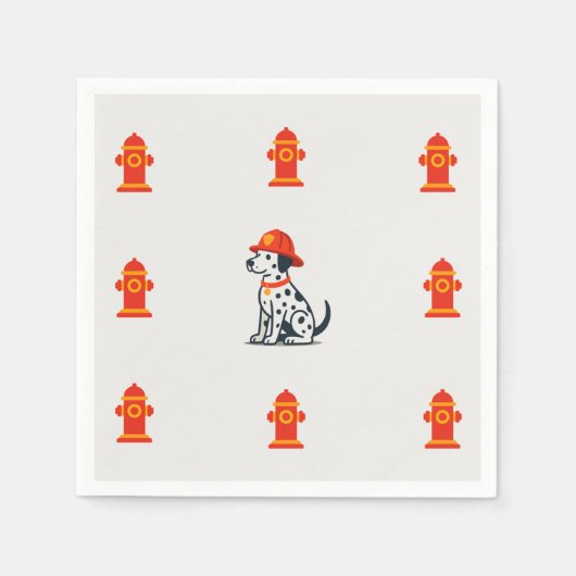 Feuerwehr-Dalmatiner-Partyserviette Serviette (Vorderseite)