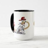 FEUERWEHR-DALMATINER TASSE (Vorderseite Links)