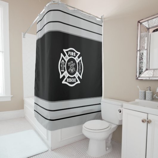 Feuerwehr   duschvorhang (Beispiel)