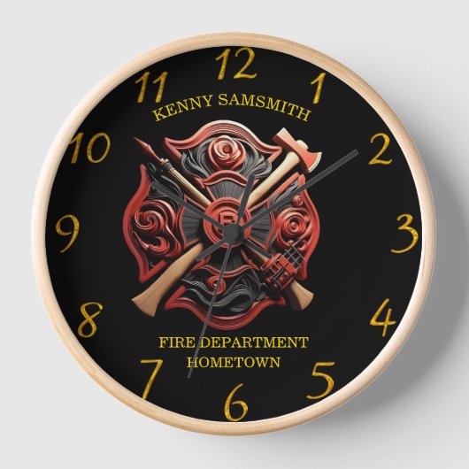 Feuerwehr Emblem des Mutes und des Einsatzes Uhr (Vorderseite)