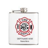 Feuerwehr Emblem Flachmann (Vorderseite)