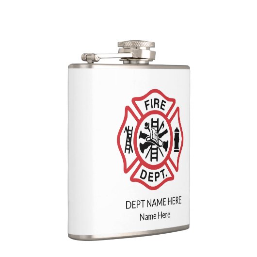 Feuerwehr Emblem Flachmann (Rechts)