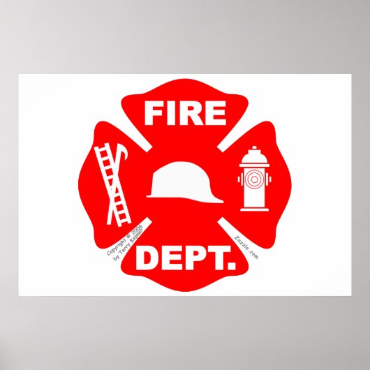 Feuerwehr Emblem - Poster (Vorne)