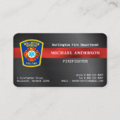 Feuerwehr Emblem Red Silver Feuerwehrmann Visitenkarte (Vorderseite)