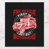 Feuerwehr: Erstmaliger Feuerwehrmann der Brudersch Weinetikett (Einzelnes Label)