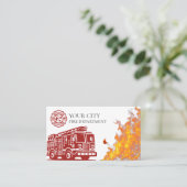 Feuerwehr Feuerwehr Feuerwehrmann Beruflich Visitenkarte (Stehend Vorderseite)