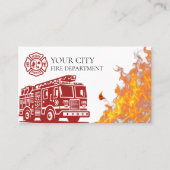 Feuerwehr Feuerwehr Feuerwehrmann Beruflich Visitenkarte (Vorderseite)