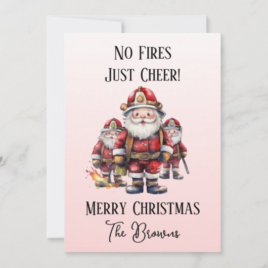 Feuerwehr/Feuerwehr Personalisiert Weihnachten (Vorderseite)