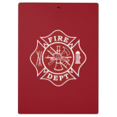 Feuerwehr-Feuerwehrmann-Klemmbrett Klemmbrett (Rückseite)