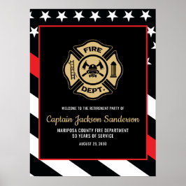 Feuerwehr Feuerwehrmann Ruhestand Willkommen Poster
