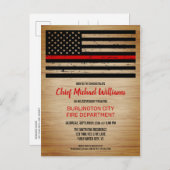 Feuerwehr Feuerwehrruhestand Einladungspostkarte (Vorne/Hinten)
