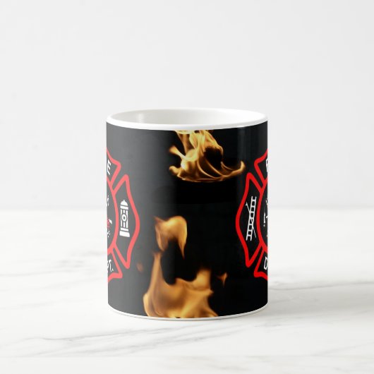 Feuerwehr-Flammen der Kaffeetasse (Mittel)