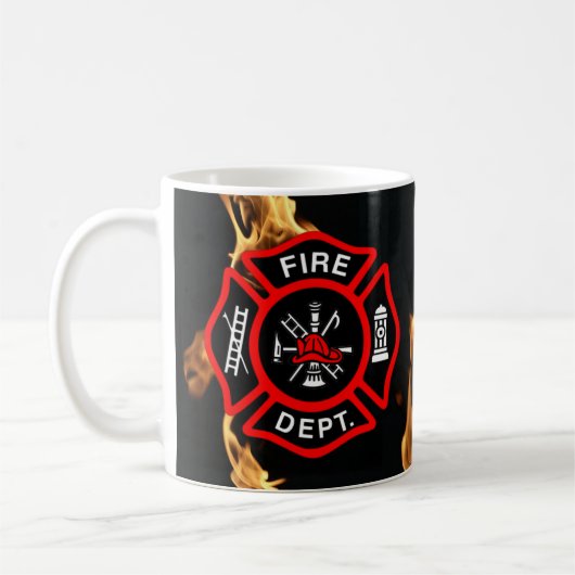 Feuerwehr-Flammen der Kaffeetasse (Links)