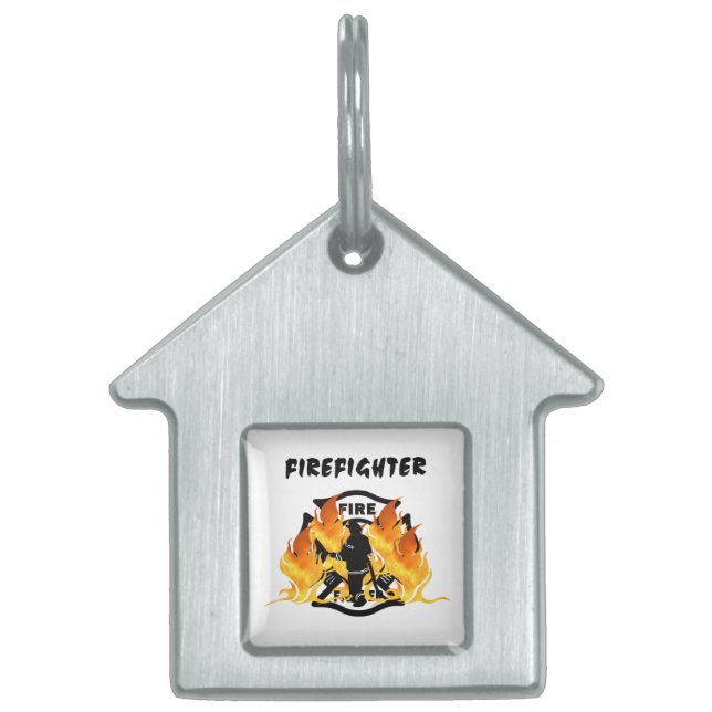 Feuerwehr-Flammen Tiermarke (Vorderseite)