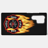 Feuerwehr Flammendes Abzeichen Samsung Galaxy Hülle (Rückseite (Horizontal))