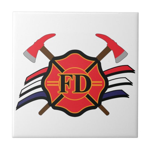 Feuerwehr Fliese (Vorderseite)