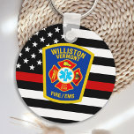 Feuerwehr für benutzerdefinierte Logos Schlüsselanhänger<br><div class="desc">Thin Red Line Feuerwehr Schlüsselanhänger - Amerikanische Flagge in Firefighter Flag Farben, modernes Schwarz und Rot Design . Passen Sie Ihre Wünsche mit Ihrem Department Logo an. Dieser personalisierte Feuerwehrmann-Schlüsselanhänger ist ideal für Feuerwehren und Feuerwehr, Werbegedanken oder Geschenke für Ihre Feuerwehrleute. COPYRIGHT © 2020 Judy Burrows, Black Dog Art -...</div>